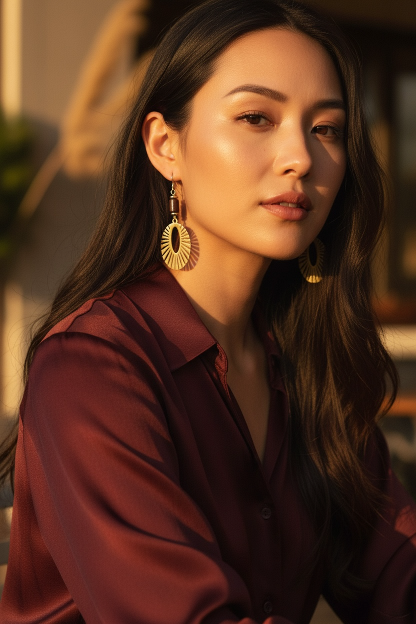 Boucles d'oreilles Garnet – Image 2